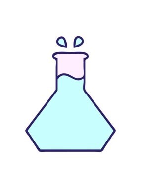 bir bilim deneyi tasarımının karikatürünün hareketli animasyonu