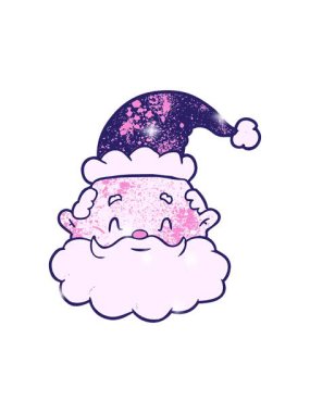 Çizgi film Noel Baba suratının parıltı efekti