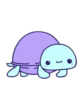 Kaplumbağa çizgi filminin hareketli animasyonu