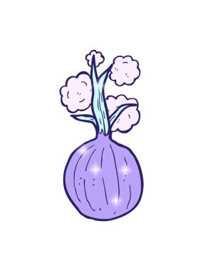 Çizgi film soğanının ışıltı etkisi