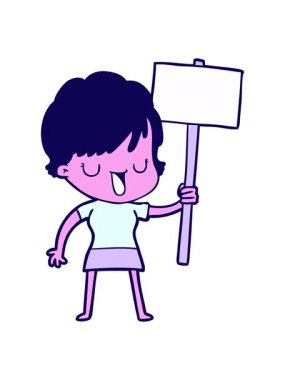 Neon ışık efektleri çizgi filmdeki kadının konuşması.