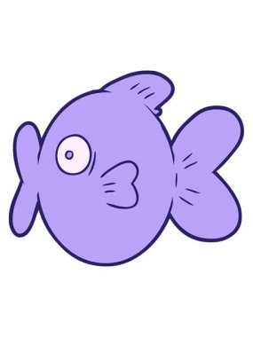 Karikatür balığının titreşimli hareketi