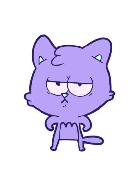 Sıkılmış kedinin pixelize etkisi canlandırması