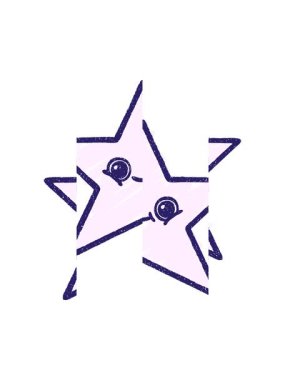 Yıldız Tebeşiri Çiziminin bölünmüş hareket animasyonu