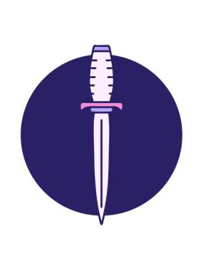 Bir hançerin titreyen hareketli dövmesel görüntüsü