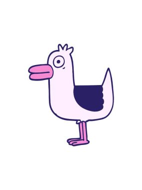 Karikatür karalaması martılarının dikkat çekici animasyonları