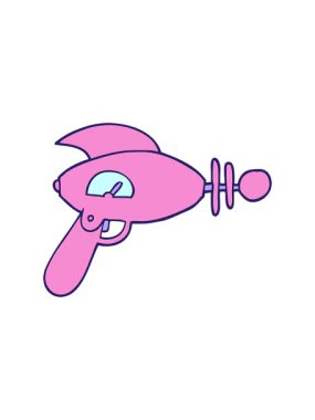 Bir ışın silahının çiziminin basınçlı canlandırması