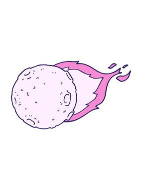 Çizgi film meteoritinin pixelize etkisi