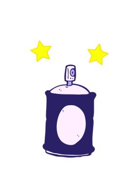 dönen yıldızlar sprey kutusunun animasyonu