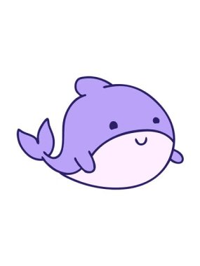 Mutlu balina çizgi filminin hareketli animasyonu