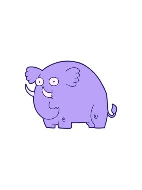 Bir fil çizgi filinin yıldız patlaması etkisi animasyonu