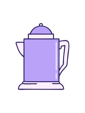 Eski bir kahve sürahisinin çizgi filminin basınçlı animasyonu