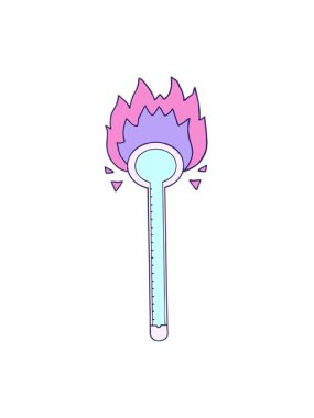 Karikatür termometresinin hareketli animasyonunu oynat