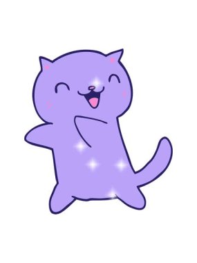 Eski çizgi film kedisinin ışıltı etkisi