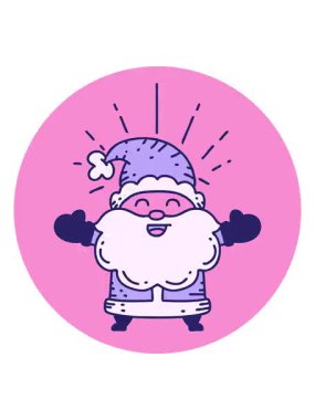 Dövme stili bir ikonun pikselleştirme efekti Mutlu Noel Baba Noel Baba karakteri