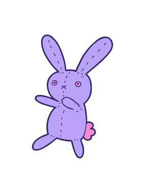 oyuncak tavşanın animasyonunu bob ve duraklat