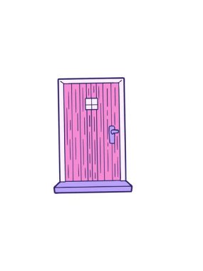 Basit kapı aralığının yatay titreşimli animasyonu