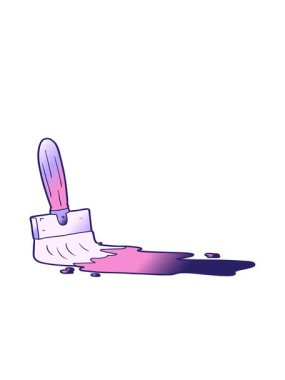 karikatür fırçasının hareketli animasyonu