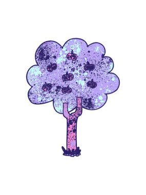 Elma ağacı çizgi filminin pixelize etkisi