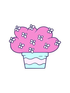 Çizgi film bitkisinin hareket animasyonu