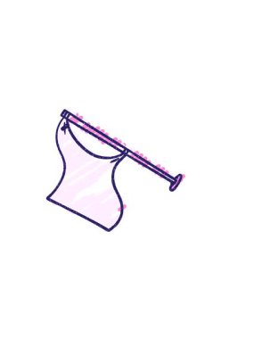 Beyaz Bayrak Tebeşir Çiziminin yatay titreşimli animasyonu