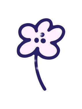 Sevimli basit çiçeğin ışıltı etkisi