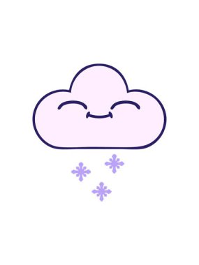 Bir kar bulutunun tatlı çizgi filminin bölünme etkisi