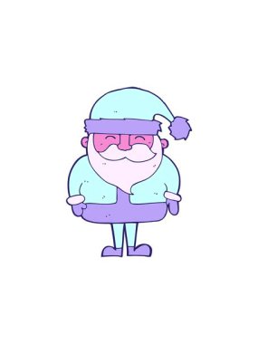 Çizgi film Noel Baba 'nın hareketli animasyonu.