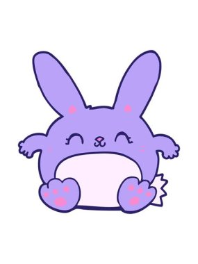 Komik tavşanın hareketlerini salla ve durdur