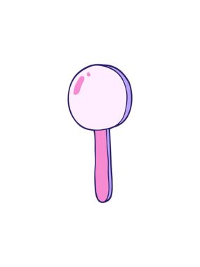 Çizgi film lolipop illüstrasyonunun hareketli animasyonu