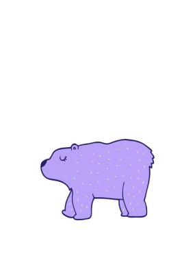 stretching up animation of cartoon teddy bear