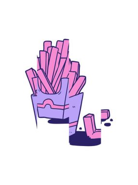 Abur cubur kızartmalarının bölünen hareketi.