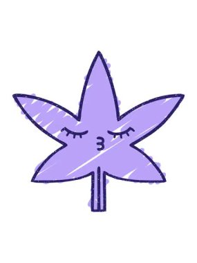 Esrar Yaprağı Tebeşir Çiziminin canlandırma efektini piksel hale getir