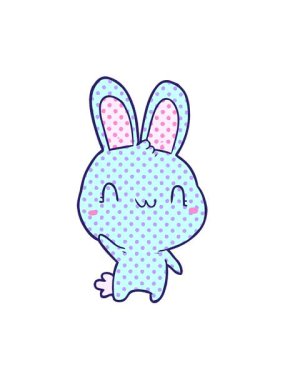 Sevimli tavşan sallamasının titreşimli animasyonu