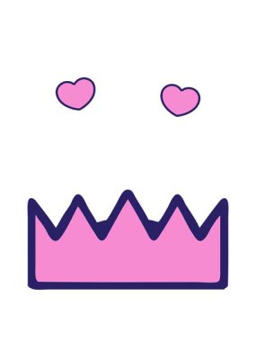 dönen kalpler geleneksel bir taç şeklinde dövmenin animasyonu