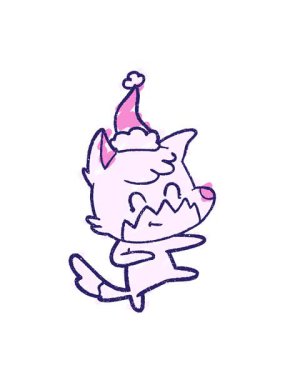 Festive Fox Tebeşir Çiziminin hareketli animasyonu