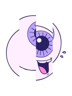 Çizgi filmlerdeki gülüşün hareketli animasyonu.