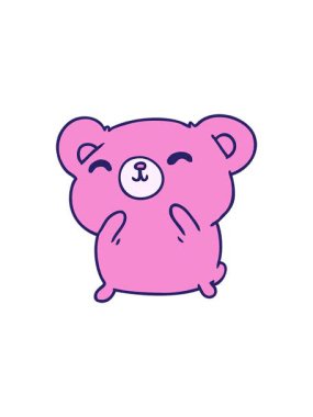 attention grabbing animation of cartoon illustration kawaii cute happy bear