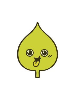 Bir yaprak resminin çizgi filminin renk animasyonu değişiyor