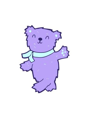 Oyuncak ayıyı sallayan çizgi film animasyonunu oynat