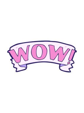 wow sembolünün piksel efekt canlandırması