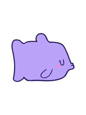 bir balık çiziminin canlandırma efektini piksel hale getir