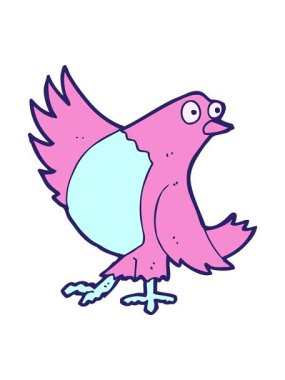 Dans eden robin çizgi filminin basınçlı animasyonu