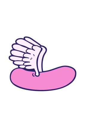 el çizimi çizgi film tarzı uçan sosisin hareketli animasyonu