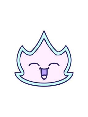 Ateşin sevimli çizgi filminin hareketli animasyonu