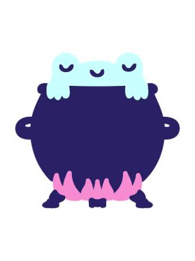 Bir kazanda kurbağanın canlandırma efektini pikselleştir