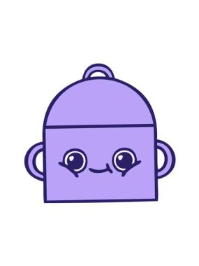 Tatlı bir tencere karikatürünün hareketli animasyonu