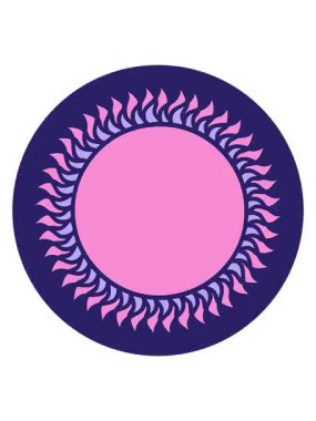 Klasik dövme stili güneşin pixelize etkisi