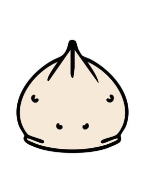 Geleneksel Japon buharlı gyoza hamur tatlısı hareketini salla ve durdur