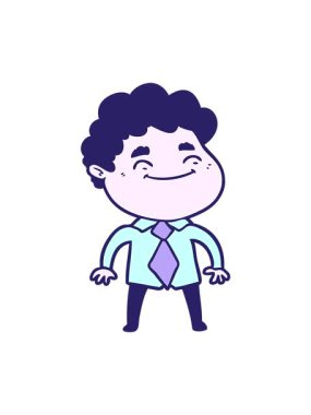 Çizgi film dostu adamın hareketli animasyonu çiziyor.